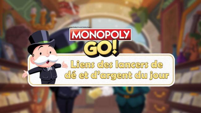 Dés (dice) gratuits Monopoly GO 1er janvier 2024