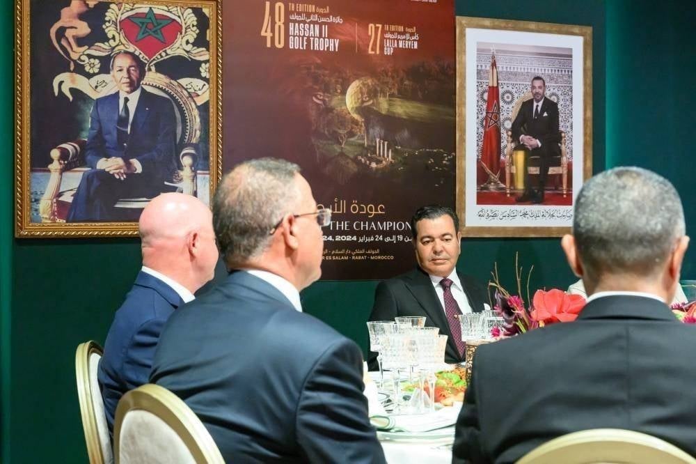 Trophée Hassan II de golf et Coupe Lalla Meryem : S.A.R. le Prince Moulay Rachid préside le dîner de gala offert par S.M. le Roi
