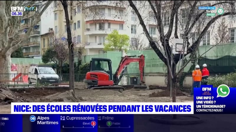 Nice: pendant les vacances scolaires, les écoles subissent des travaux de rénovation