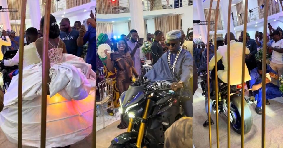 “Bride move quickly hunch bike”- Netizens react as couple practically about their marriage ceremony reception on a bike (WATCH)